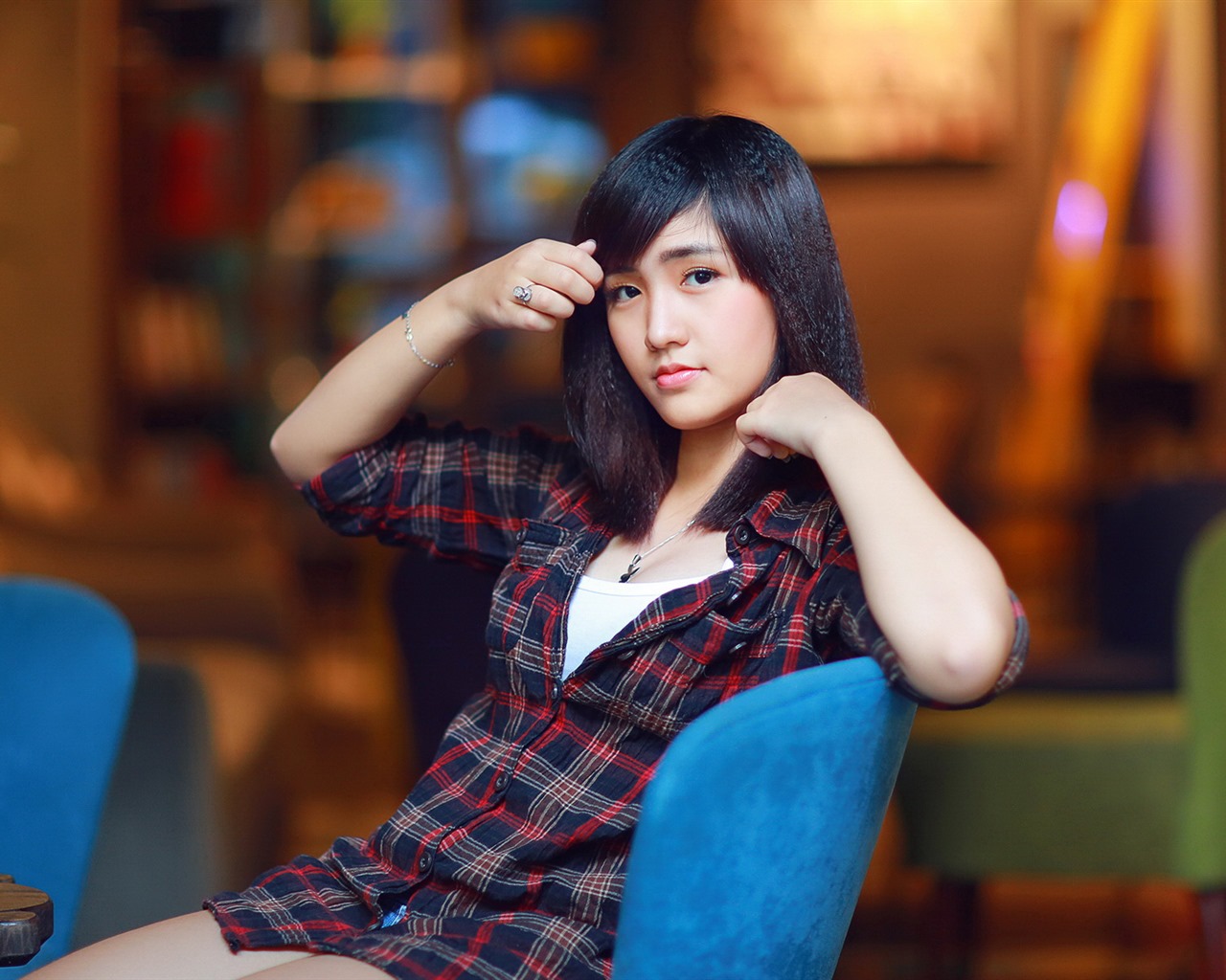 Reine und schöne junge asiatische Mädchen HD-Wallpaper  Kollektion (4) #33 - 1280x1024
