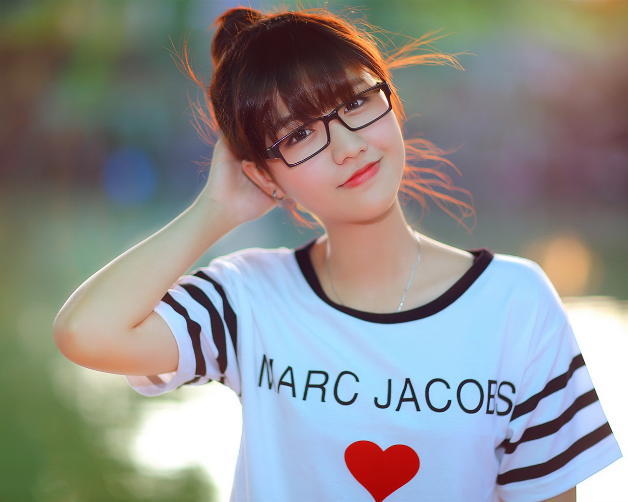 순수하고 사랑스러운 젊은 아시아 여자의 HD 월페이퍼 컬렉션 (4) #35 - 1280x1024