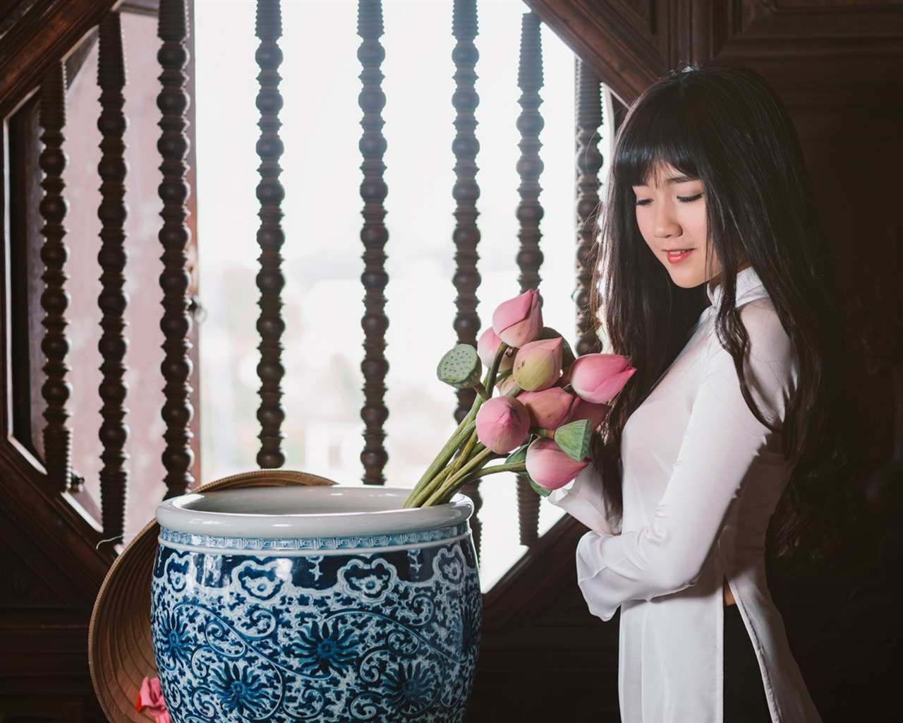 Čistá a krásná mladá Asiatka kolekce HD tapety na plochu (4) #40 - 1280x1024