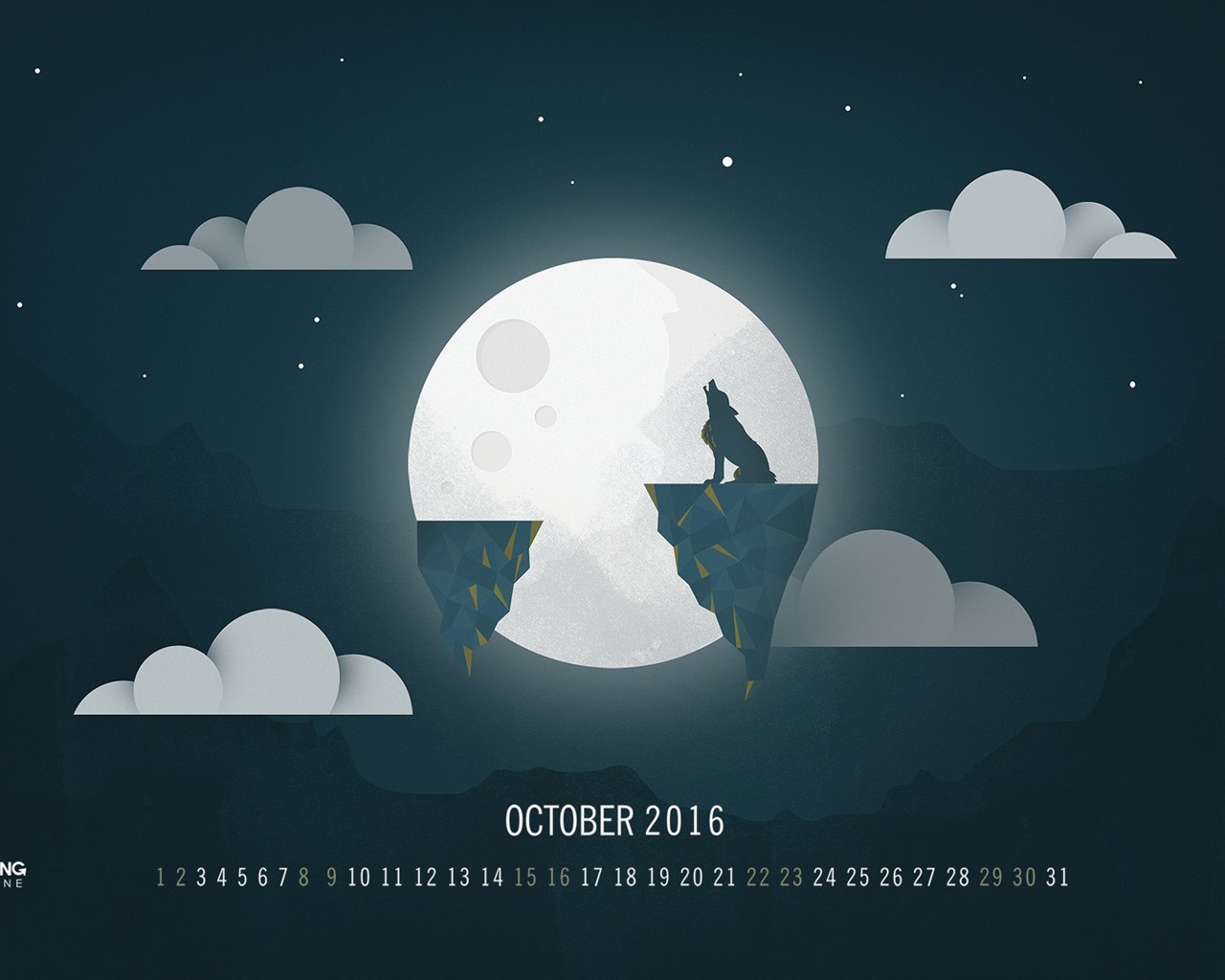 Oktober 2016 Kalender Wallpaper (2) #9 - 1280x1024