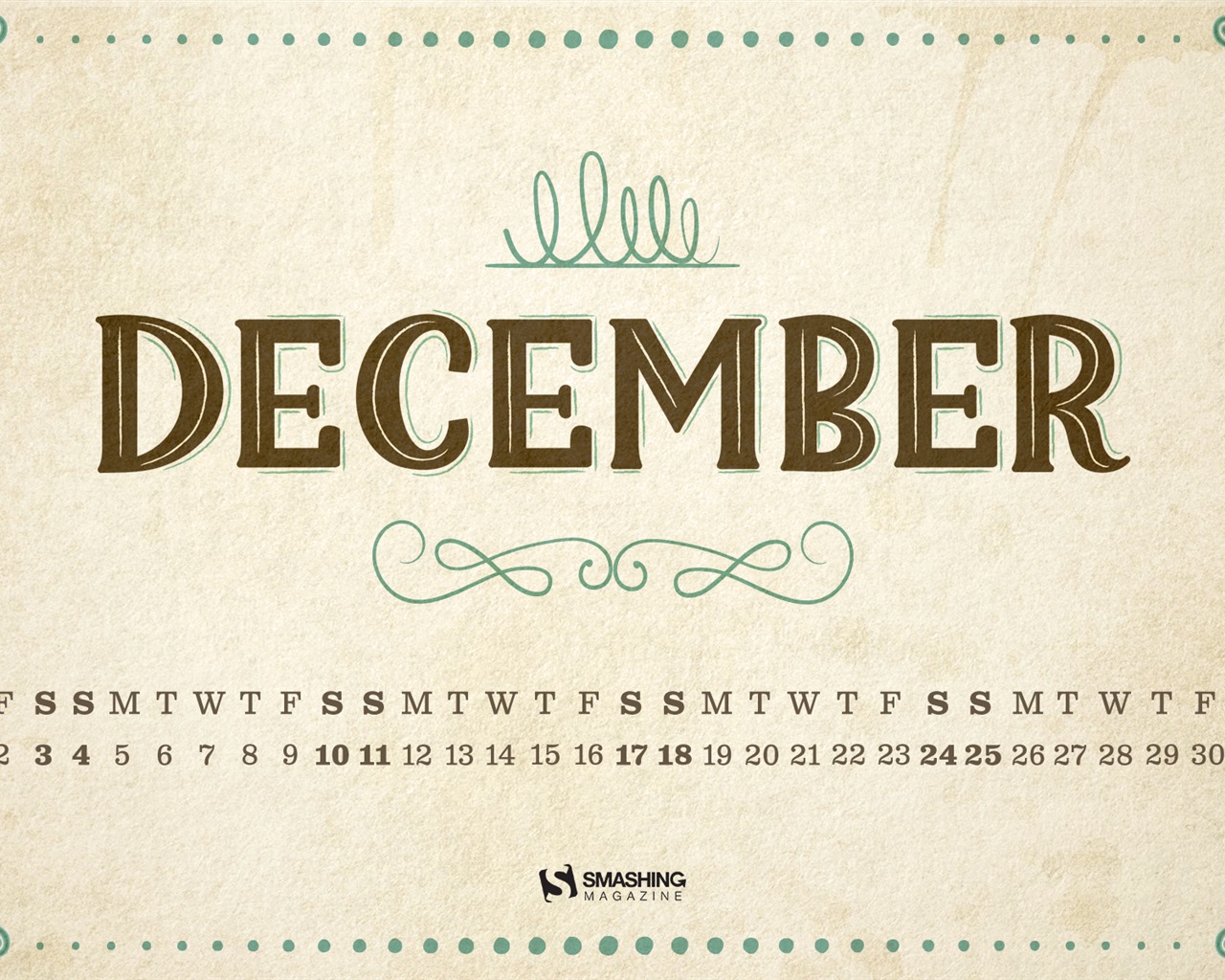 Fondo de escritorio del calendario de la Navidad de diciembre de 2016 (2) #9 - 1280x1024