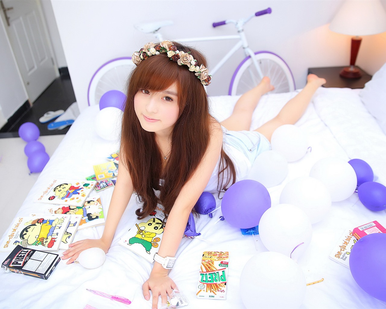 Reine und schöne junge asiatische Mädchen HD-Wallpaper  Kollektion (5) #21 - 1280x1024