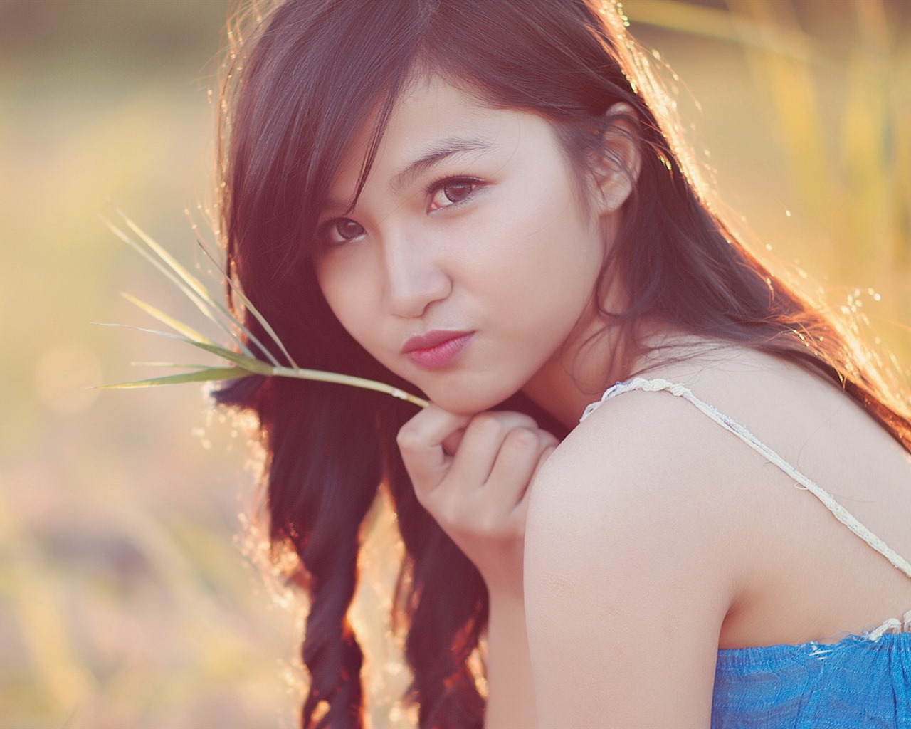 Reine und schöne junge asiatische Mädchen HD-Wallpaper  Kollektion (5) #35 - 1280x1024