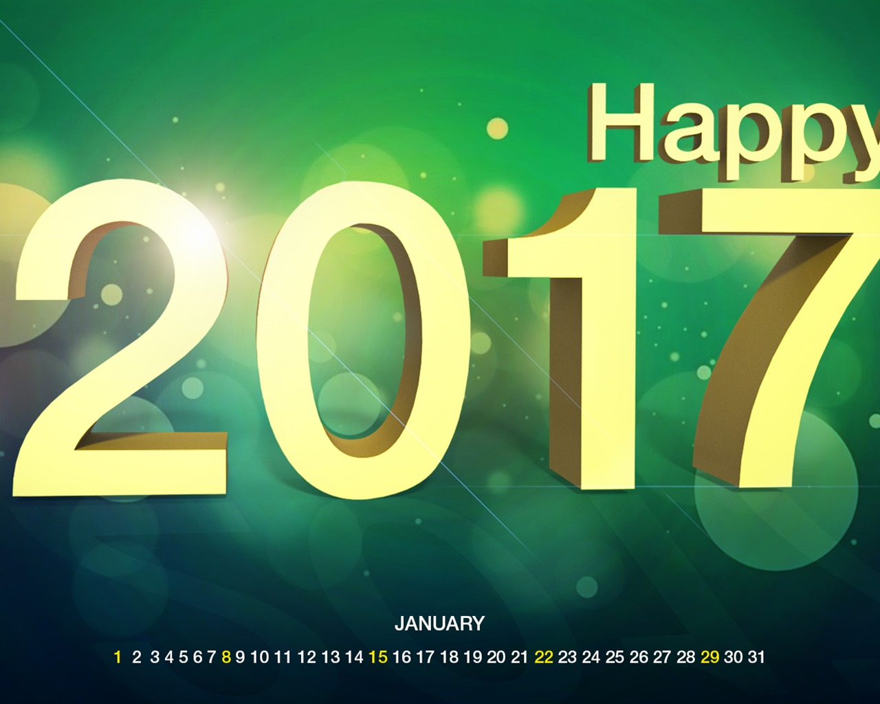 Januar 2017 Kalender Hintergrund (2) #1 - 1280x1024