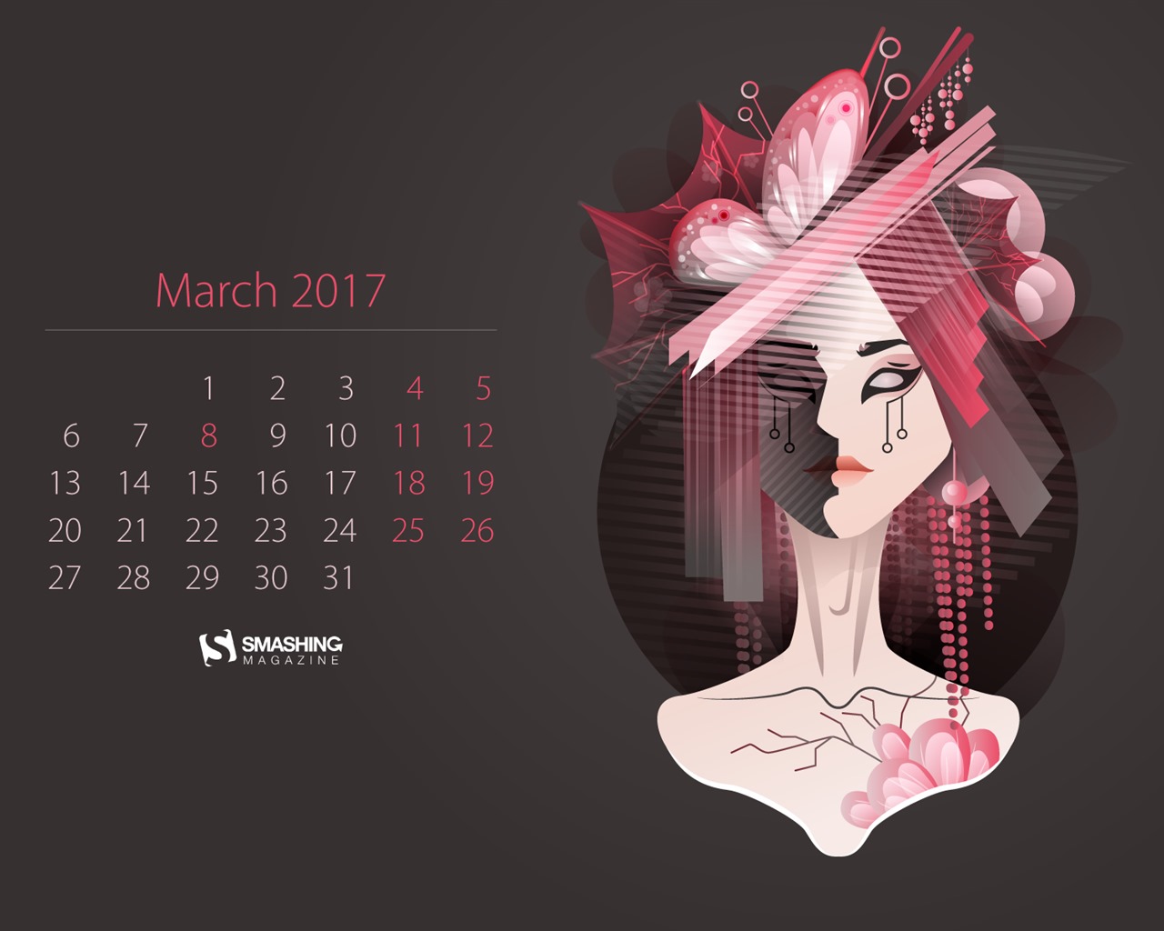 Март 2017 календарь обои (2) #2 - 1280x1024