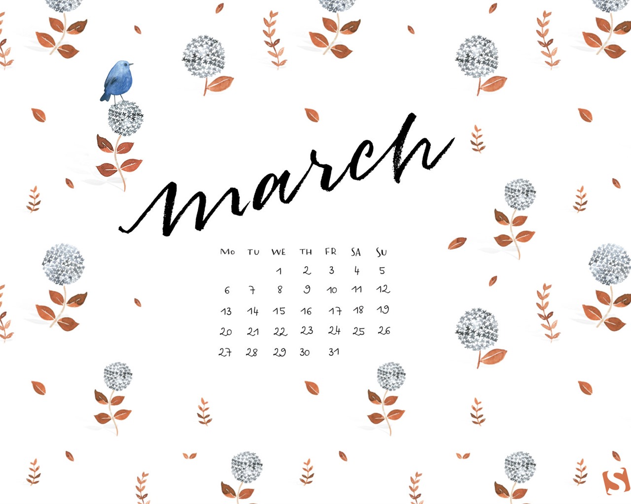 Март 2017 календарь обои (2) #15 - 1280x1024