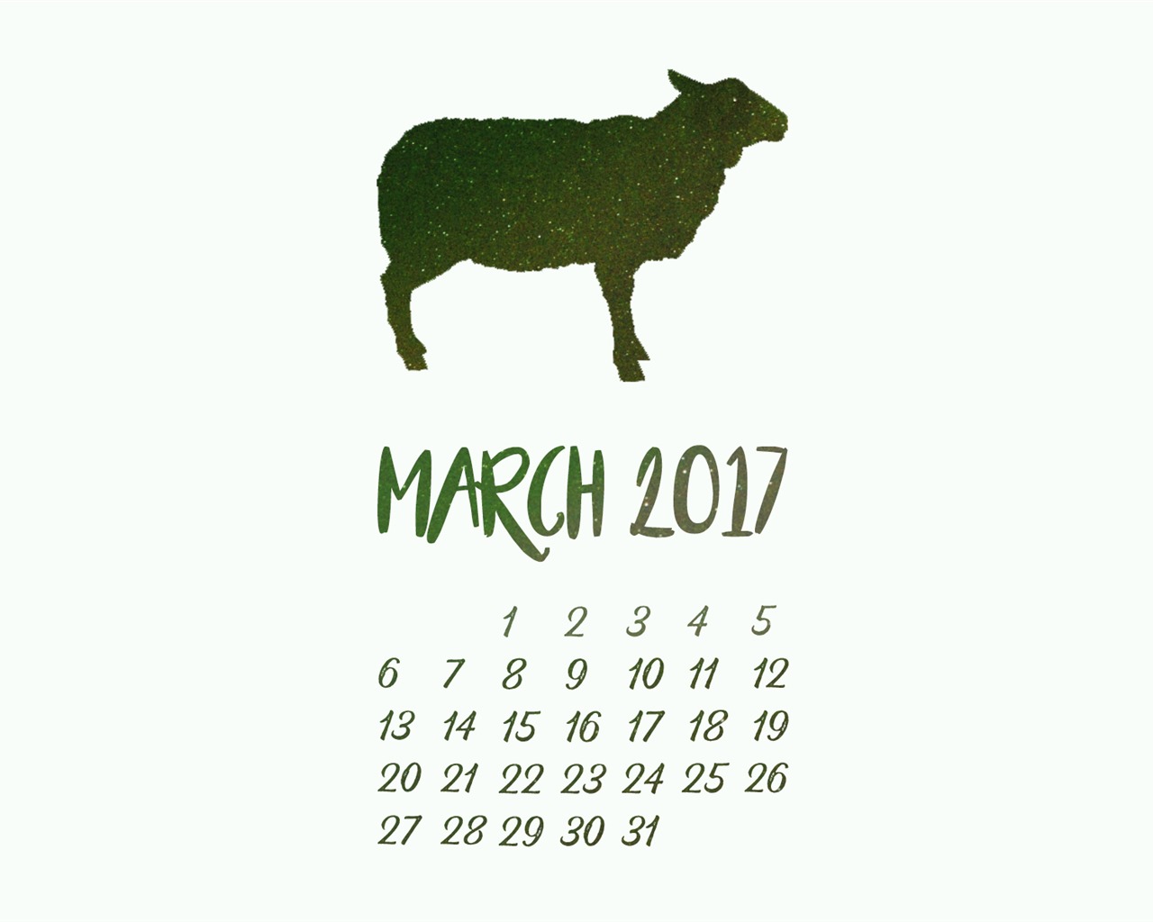 Fondo de pantalla del calendario de marzo de 2017 (2) #16 - 1280x1024