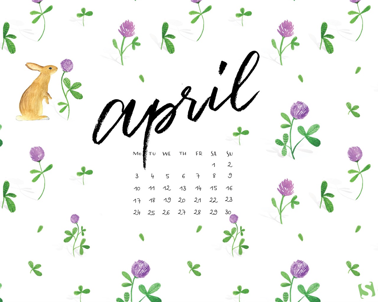 Апрель 2017 календарь обои (1) #14 - 1280x1024