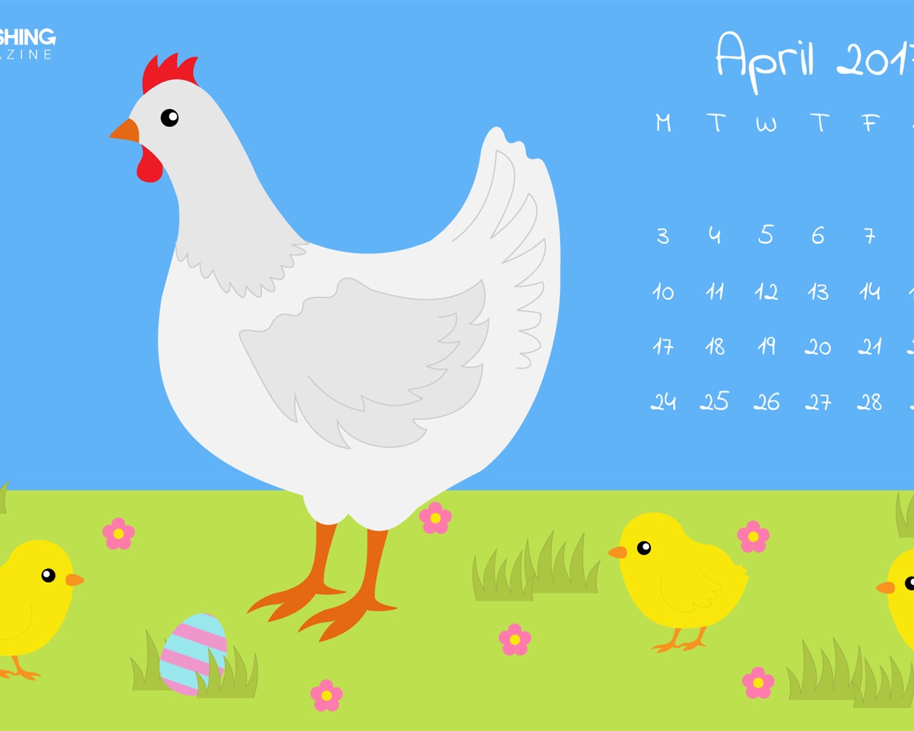 April 2017 Kalender Tapete (2) #1 - 1280x1024