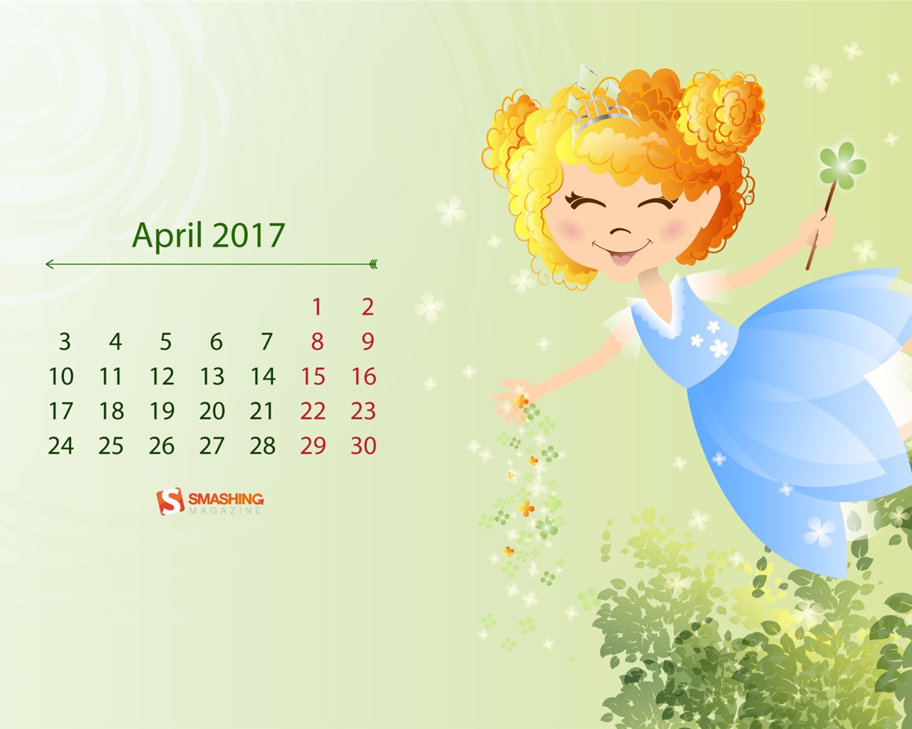 Duben 2017 kalendář tapety (2) #11 - 1280x1024