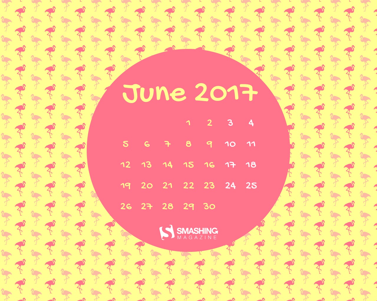 2017年6月のカレンダーの壁紙 #2 - 1280x1024