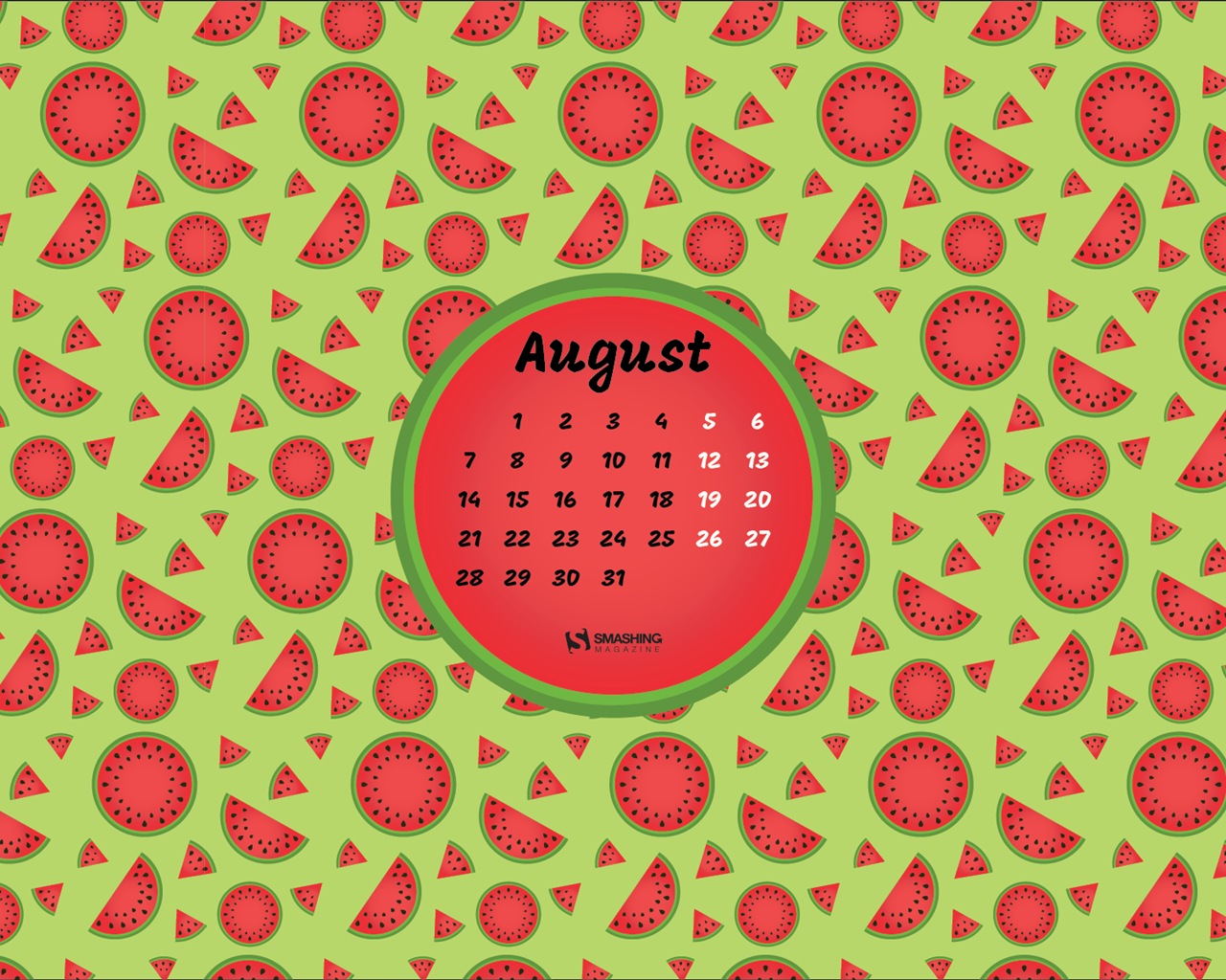 Fondo de escritorio del calendario de agosto de 2017 #17 - 1280x1024