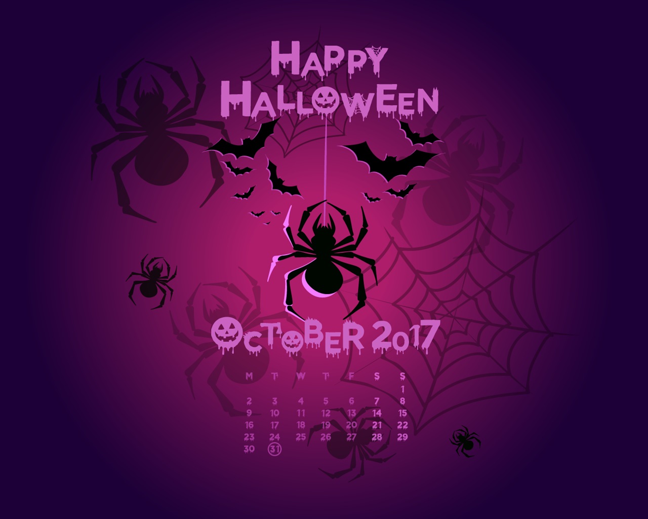 Октябрь 2017 календарь обои #16 - 1280x1024
