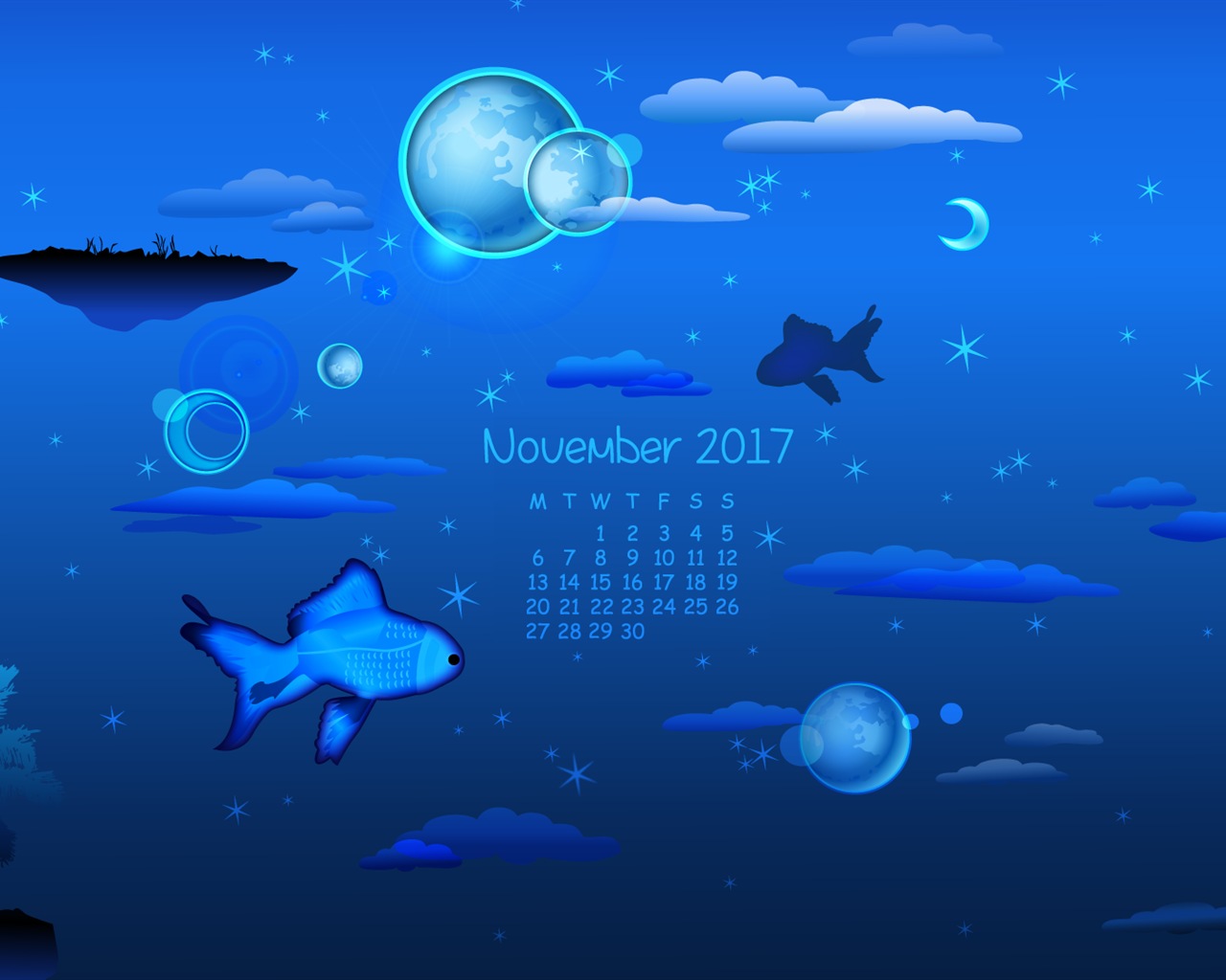 November 2017 Kalendertapete #9 - 1280x1024
