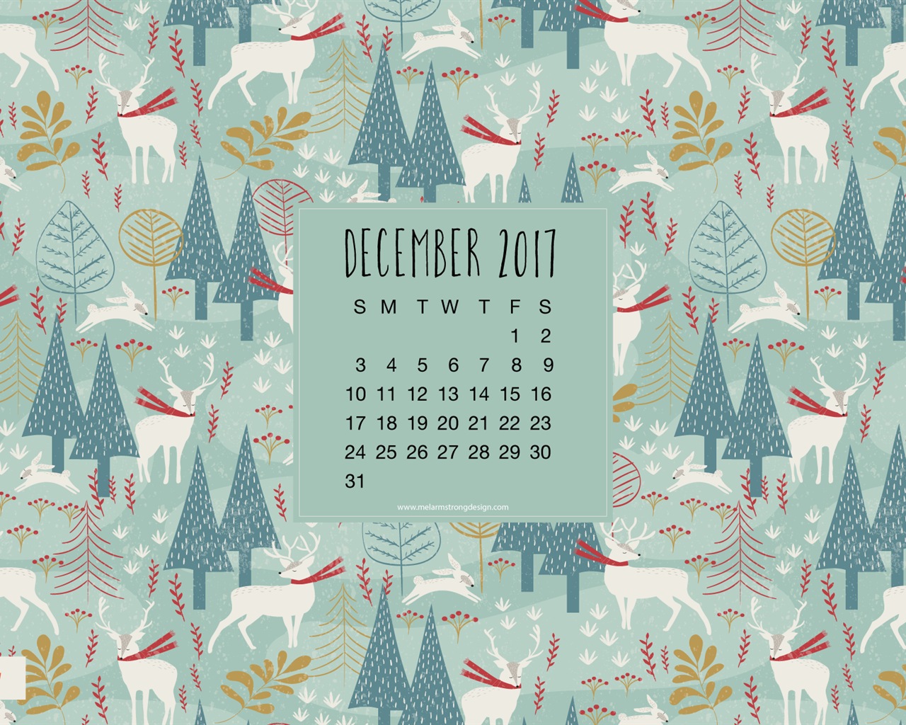 Dezember 2017 Kalender Hintergrund #7 - 1280x1024
