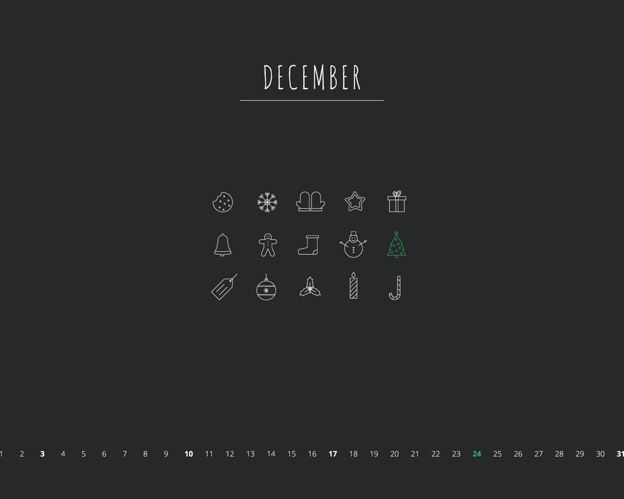 Dezember 2017 Kalender Hintergrund #21 - 1280x1024
