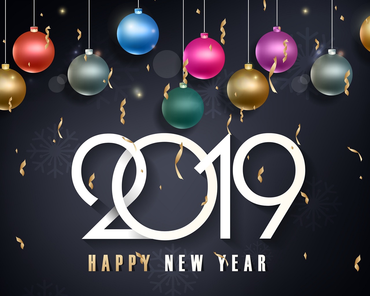 Happy New Year 2019 HD wallpapers #9 - 1280x1024