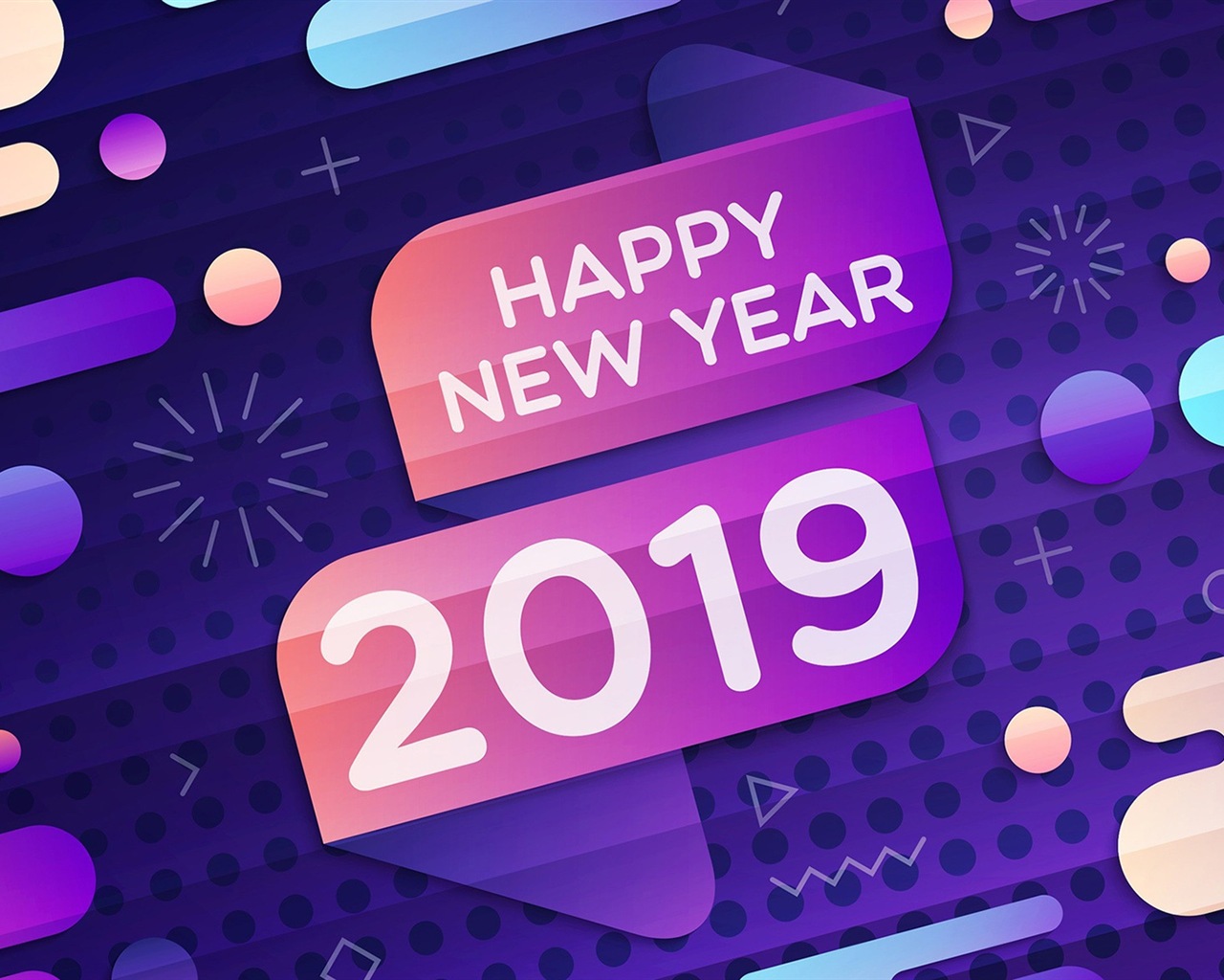 Happy New Year 2019 HD wallpapers #10 - 1280x1024