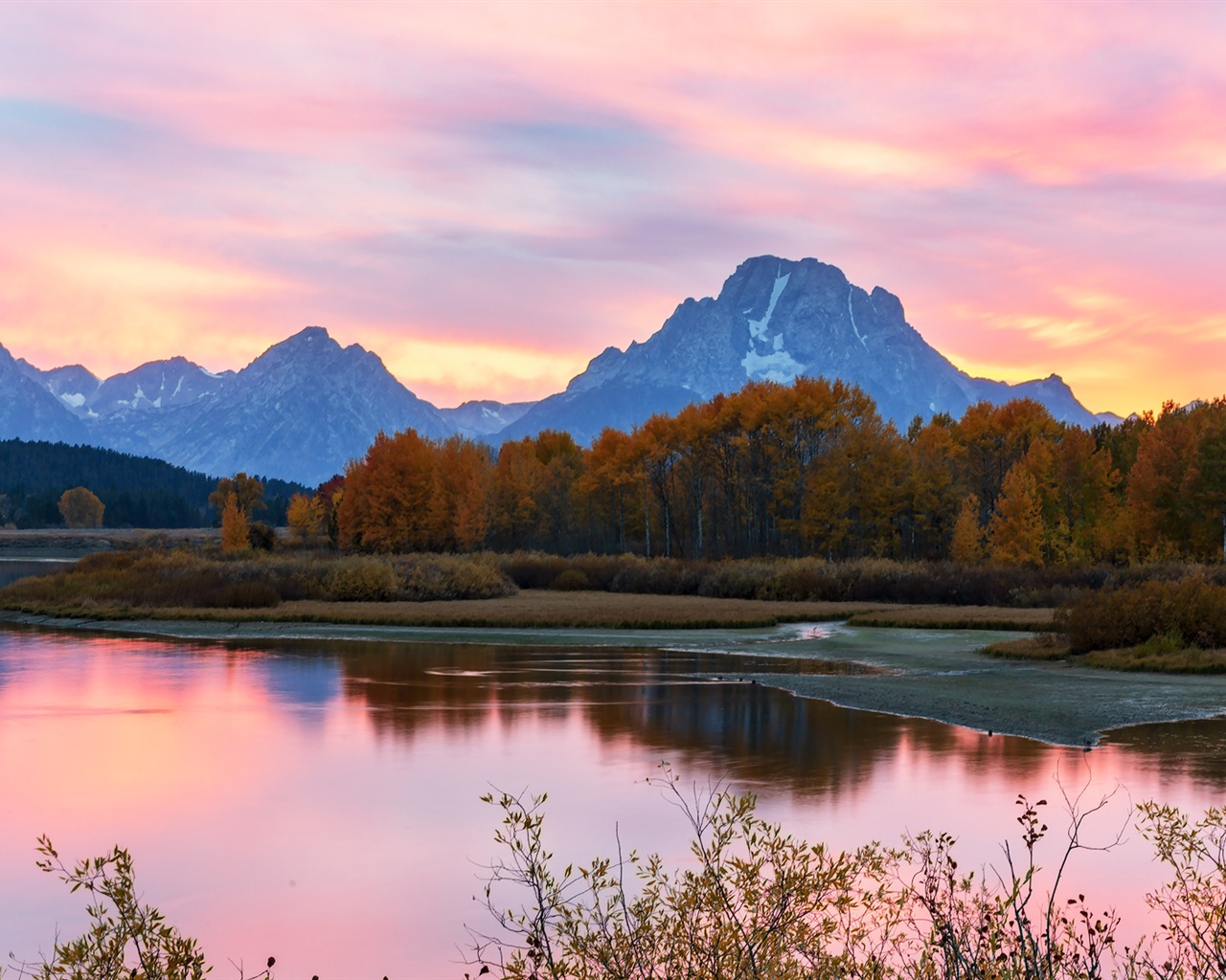 미국 그랜드 Teton 국립 공원 자연 풍경의 HD 월페이퍼 #5 - 1280x1024