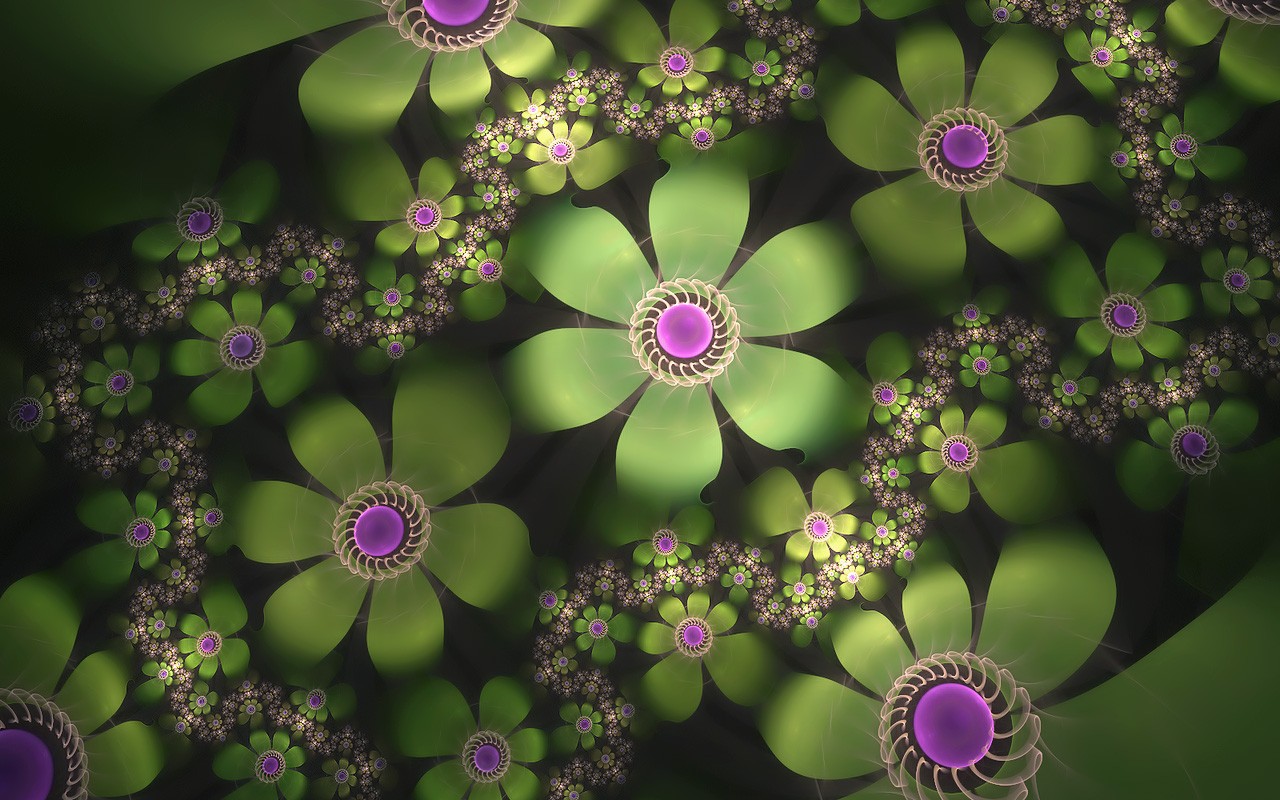 3D Wallpaper Abstract Flower Dream #2 - 1280x800