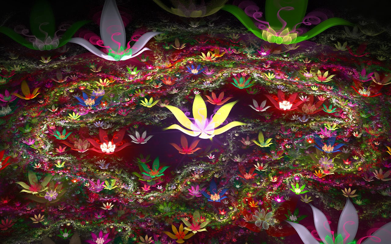 3D Wallpaper Abstract Flower Dream #4 - 1280x800