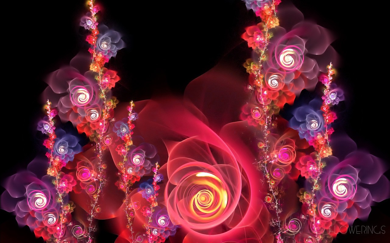 3D Wallpaper Abstract Flower Dream #5 - 1280x800