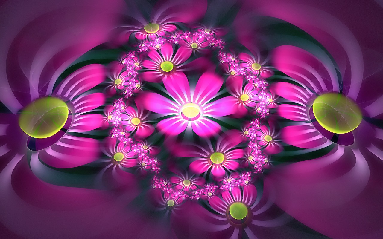 3D Wallpaper Abstract Flower Dream #6 - 1280x800