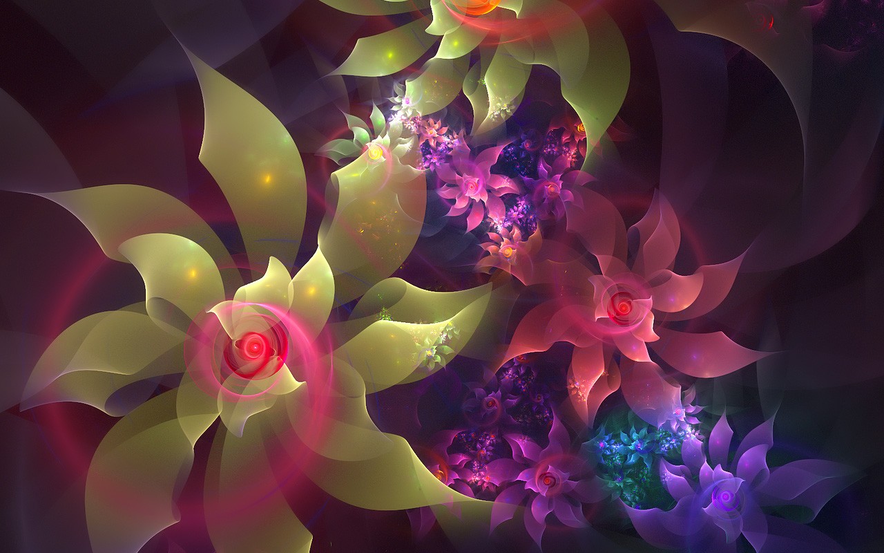 3D Wallpaper Abstract Flower Dream #12 - 1280x800