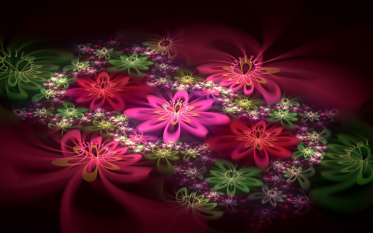 3D Dream flower wallpaper Abstract #13 - 1280x800