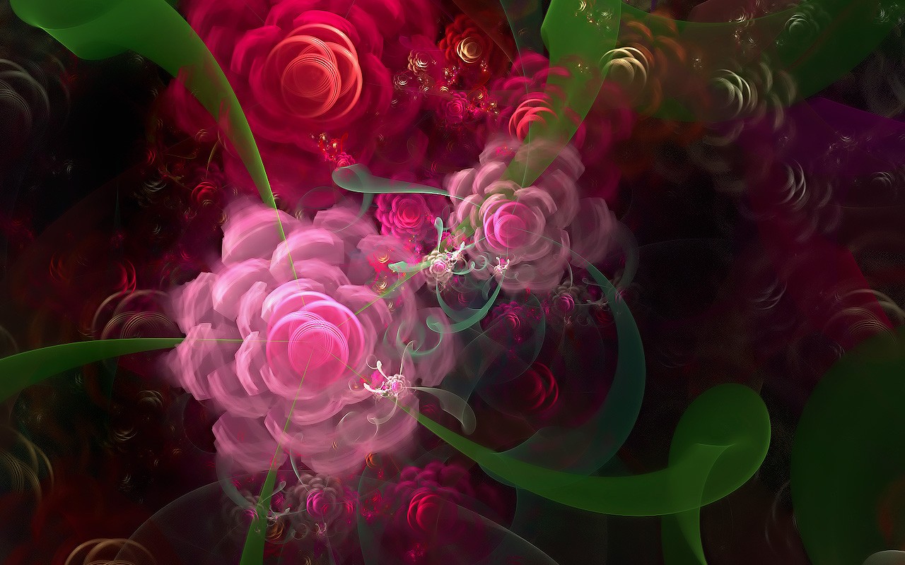 3D Wallpaper Abstract Flower Dream #29 - 1280x800