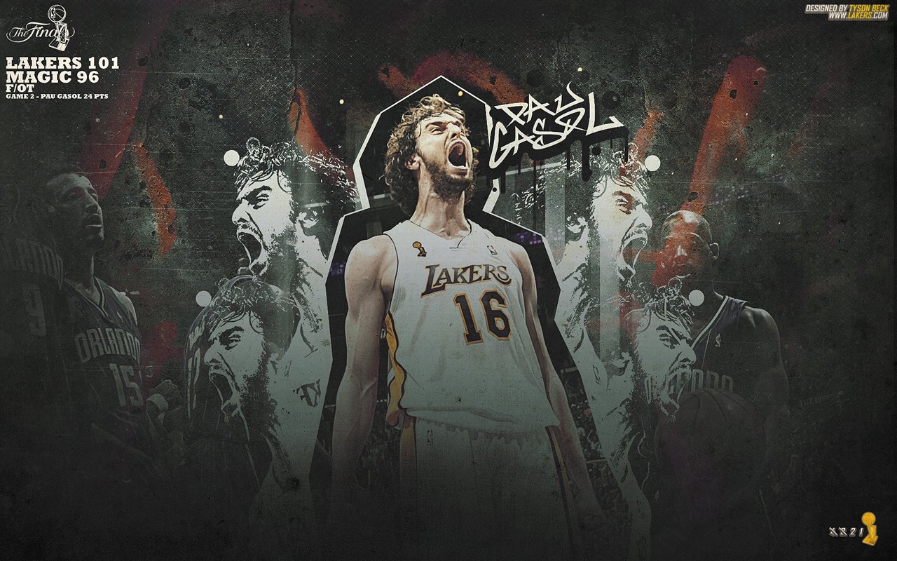NBA2009总冠军湖人队壁纸12 - 1280x800