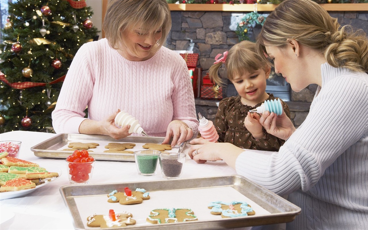 Les gens fêtent Noël Accueil Fond d'écran #27 - 1280x800