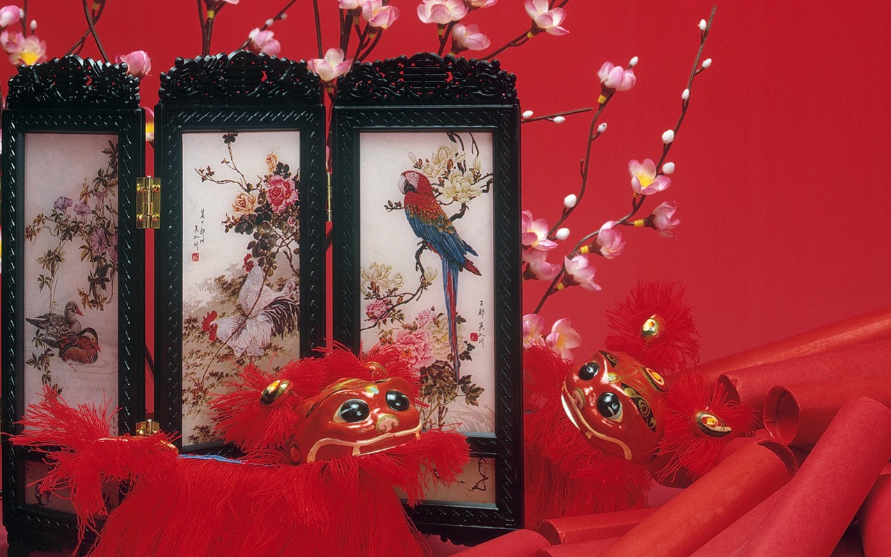 China Viento rojo festivo fondo de pantalla #8 - 1280x800