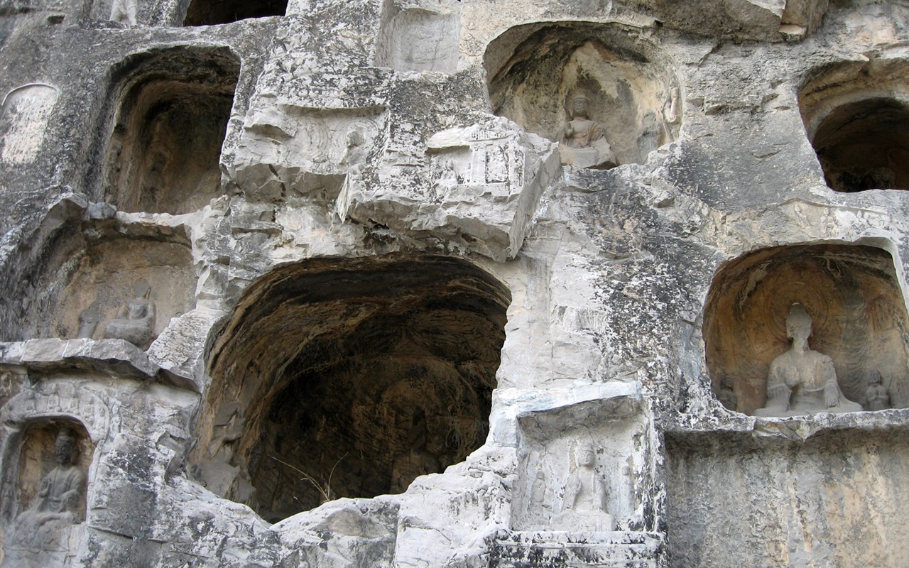 낙양, Longmen의 Grottoes는 배경 화면 #17 - 1280x800
