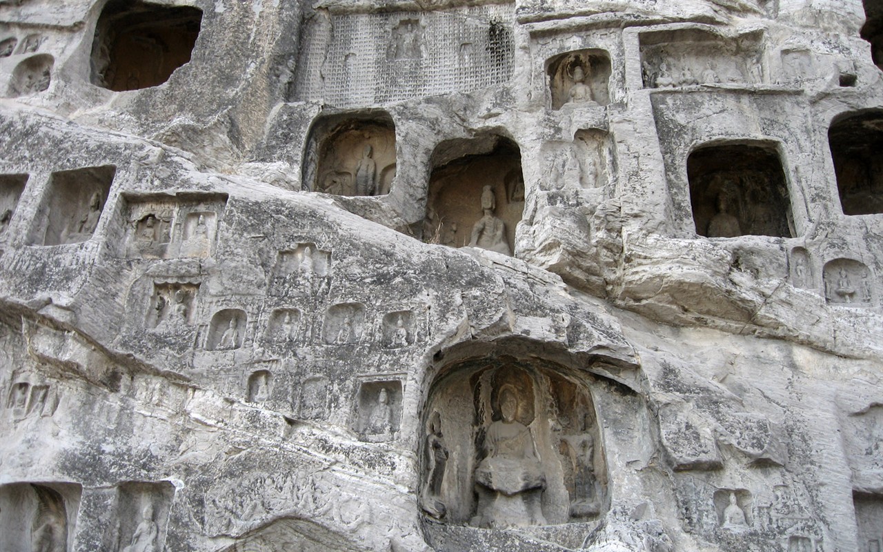 낙양, Longmen의 Grottoes는 배경 화면 #30 - 1280x800