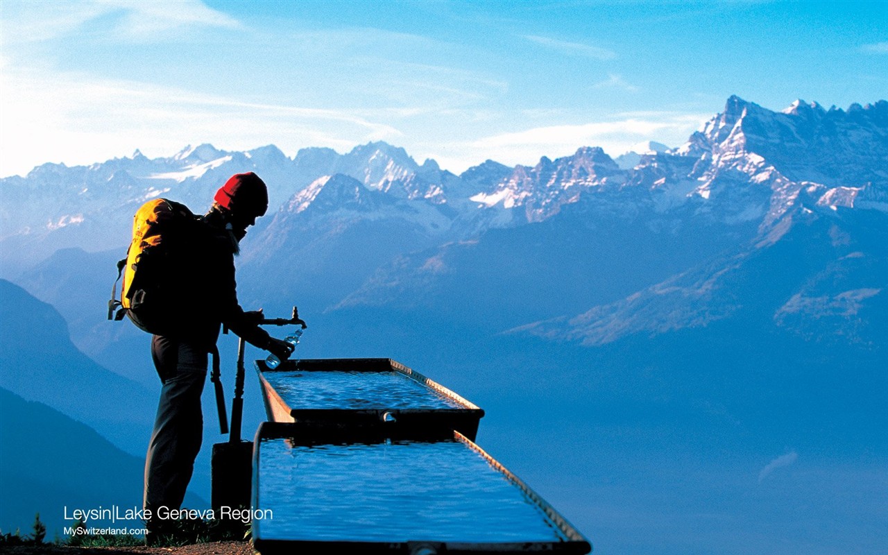 Švýcarsko wallpaper atrakcí letní turistiku #6 - 1280x800