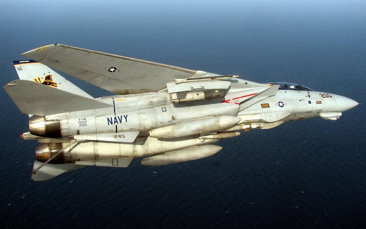 U. S. Navy F14 Tomcat bojovník #37 - 1280x800