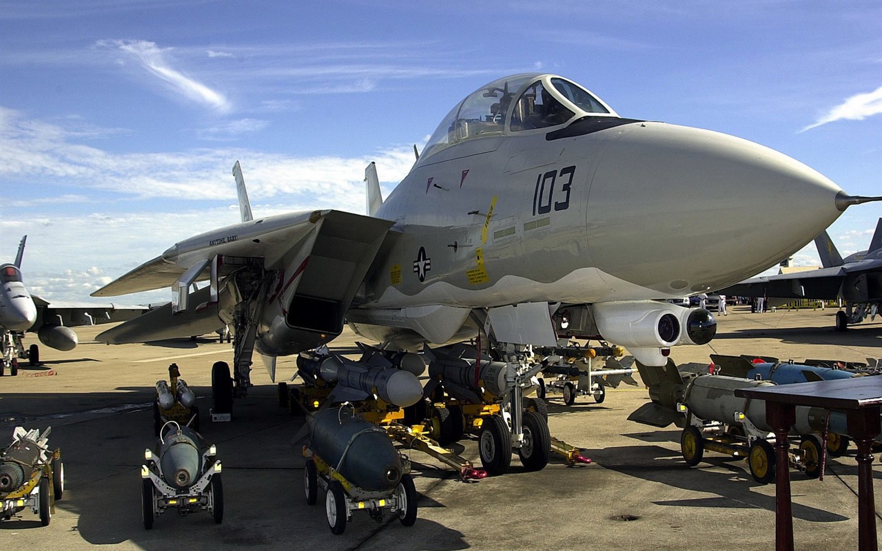 米海軍F14キーTomcatの戦闘機 #45 - 1280x800