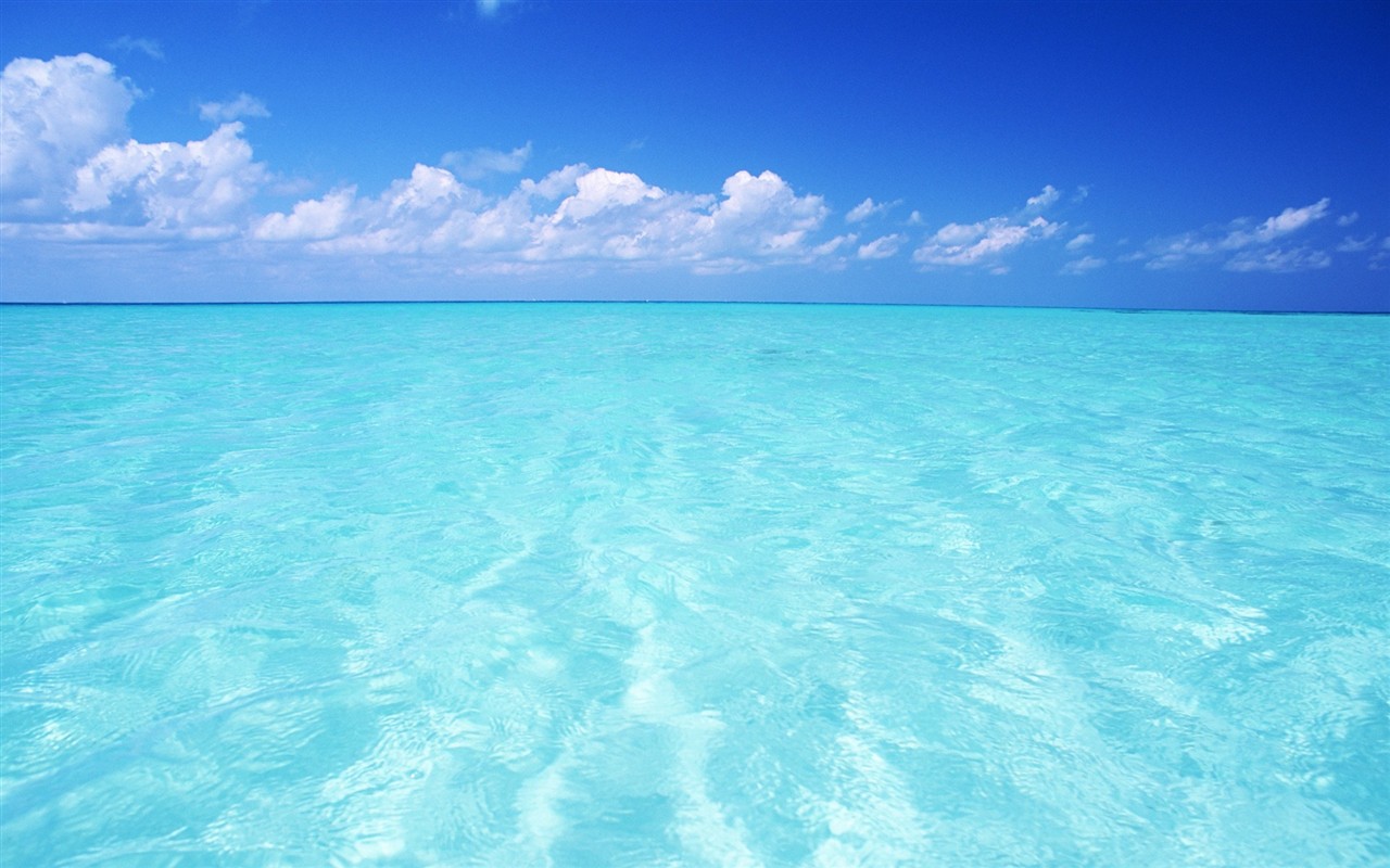 Maledivy vody a modrou oblohu #20 - 1280x800