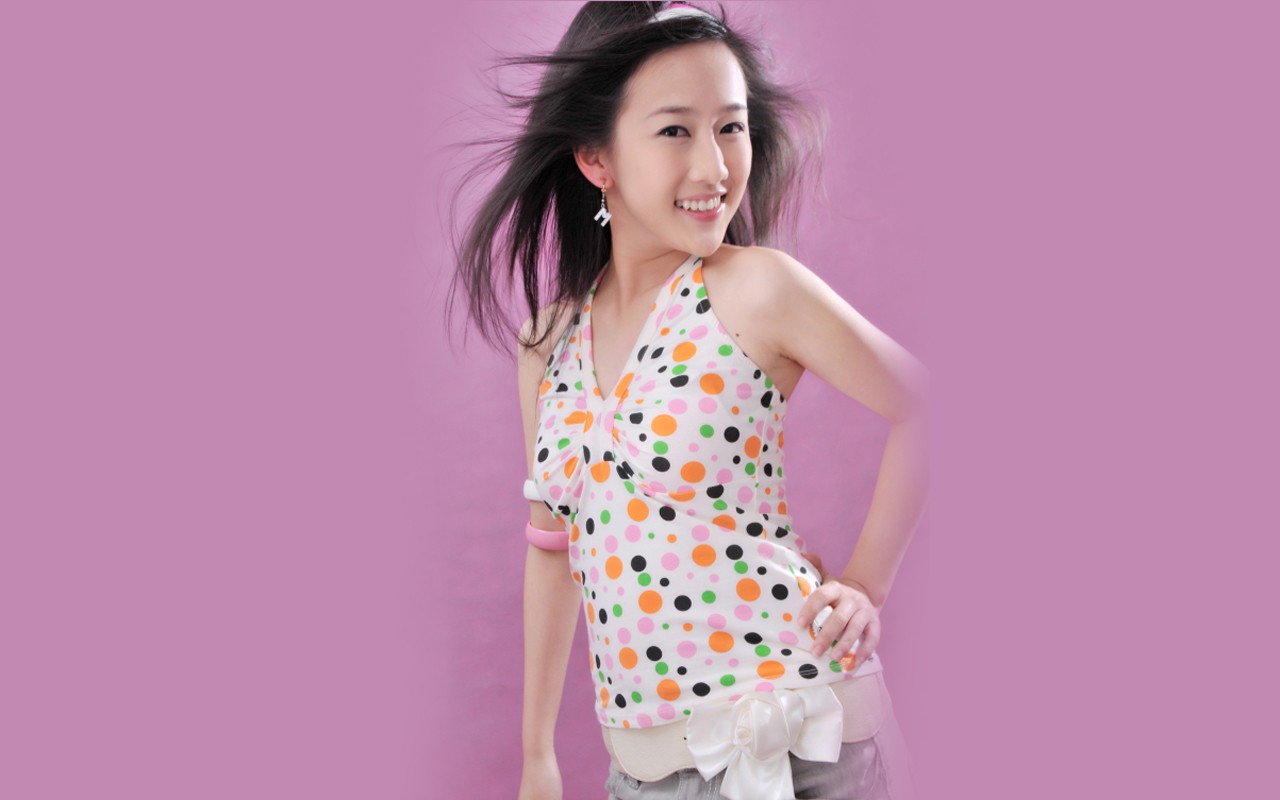 Liu Mei-obsahující tapety Happy dívka #2 - 1280x800