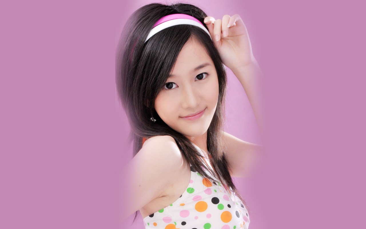 Liu Mei-obsahující tapety Happy dívka #3 - 1280x800