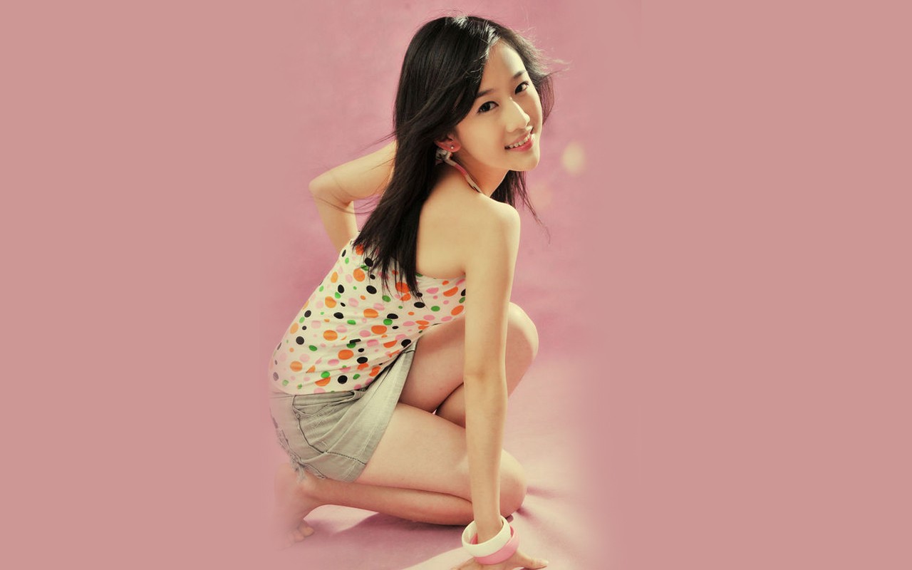 Liu Mei-obsahující tapety Happy dívka #6 - 1280x800