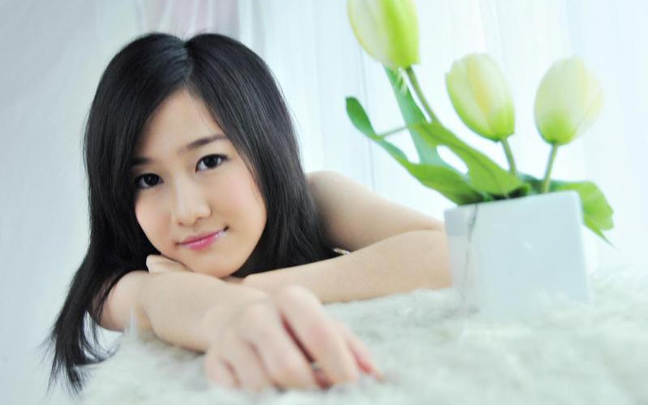 Liu Mei-obsahující tapety Happy dívka #12 - 1280x800