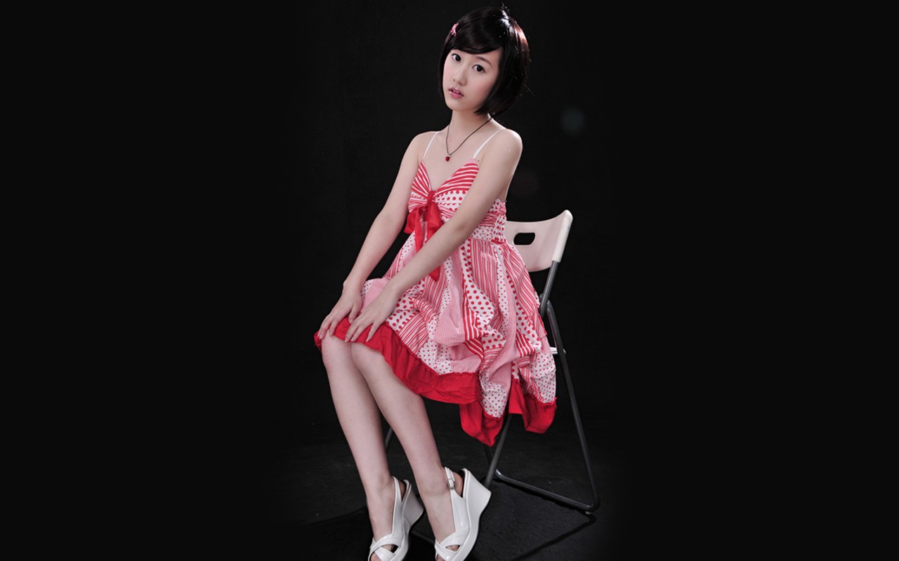 Liu Mei-obsahující tapety Happy dívka #13 - 1280x800