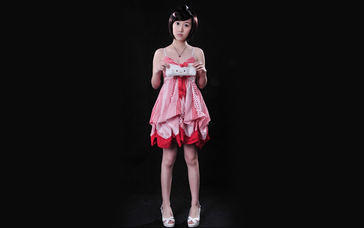 Liu Mei-obsahující tapety Happy dívka #14 - 1280x800