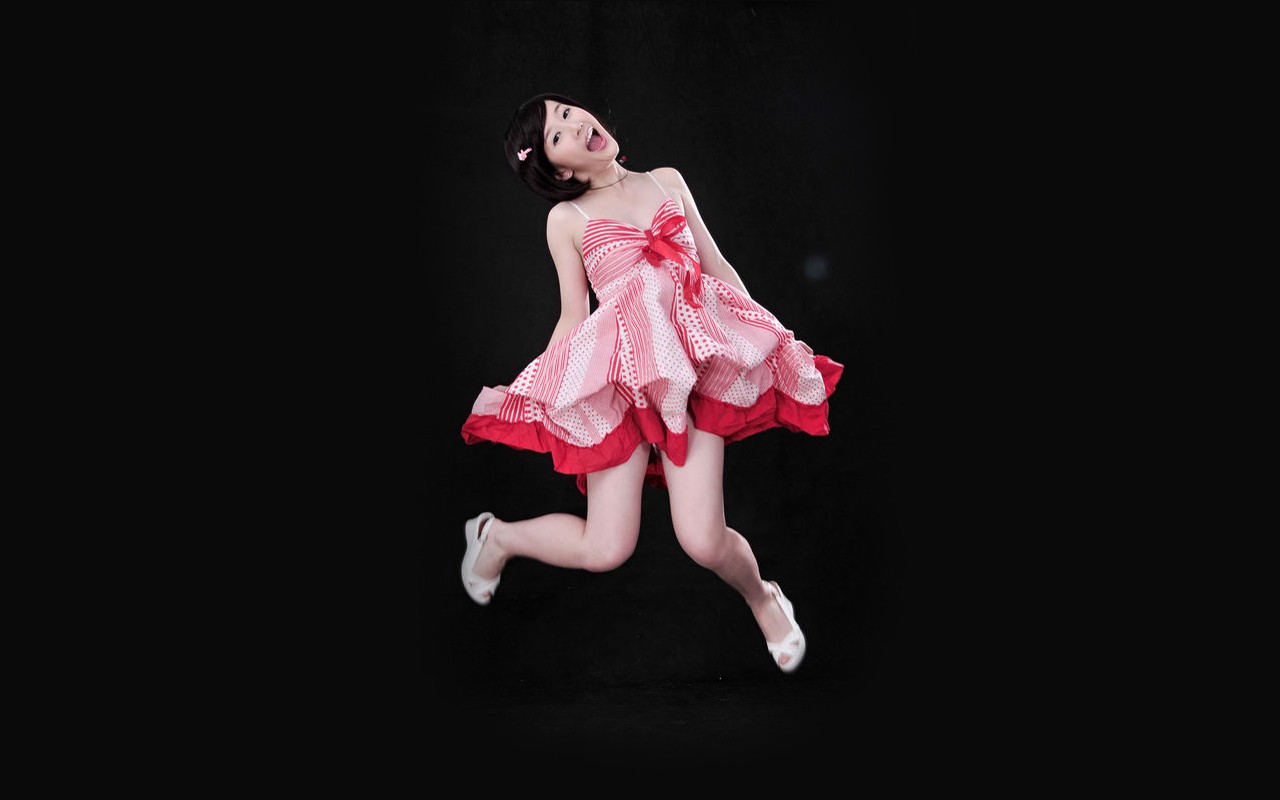 Liu Mei-obsahující tapety Happy dívka #15 - 1280x800