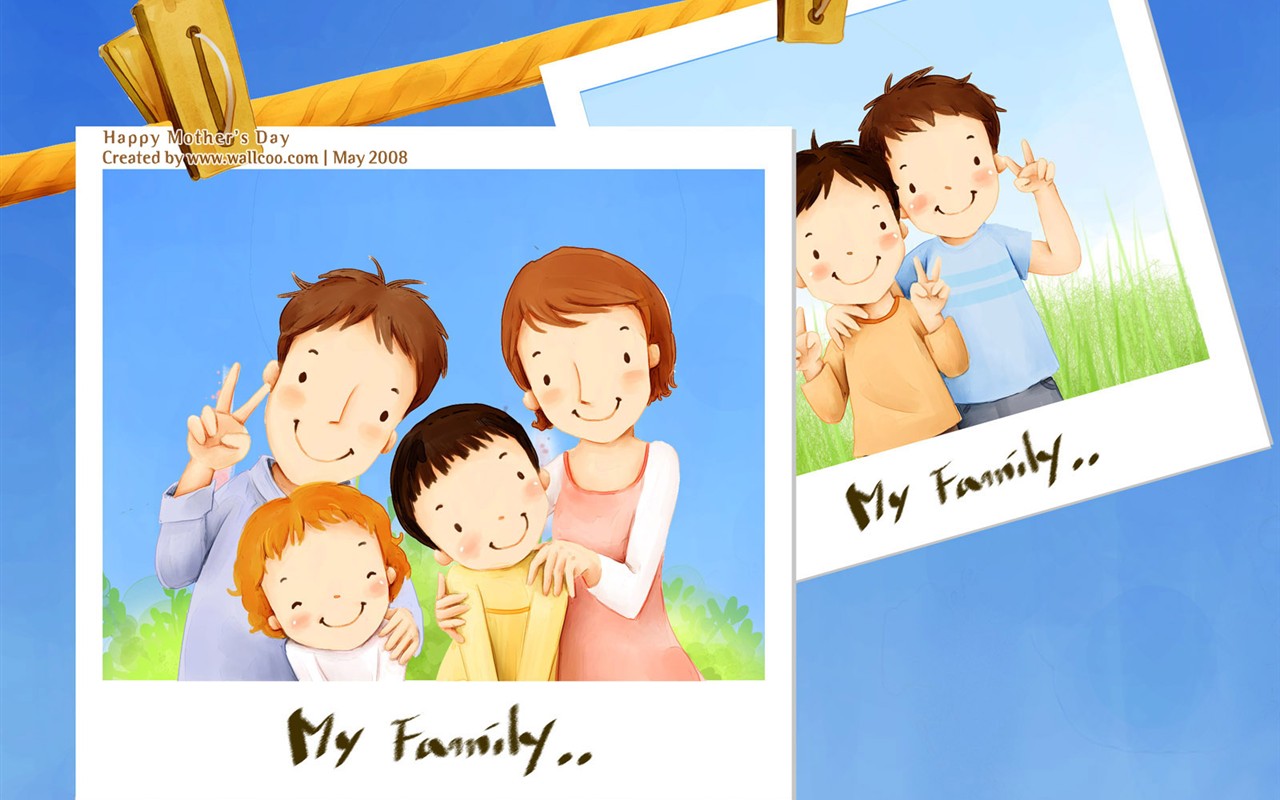 Mother's Day theme of South Korean illustrator wallpaper #6 - 1280x800