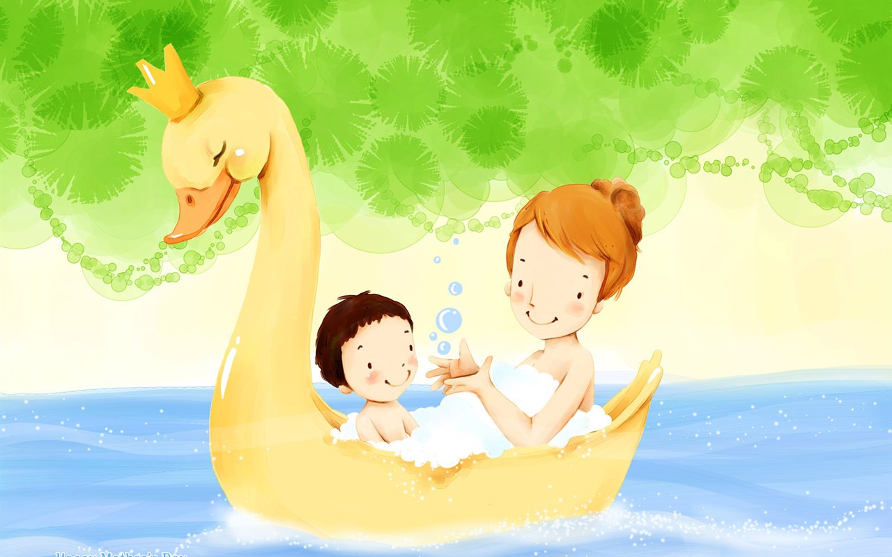母亲节主题韩国插画壁纸9 - 1280x800