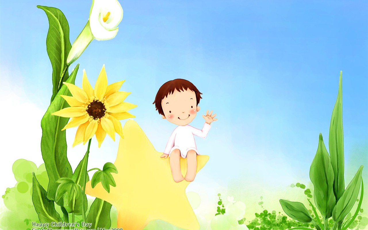 Lovely Day обои Детский иллюстратор #13 - 1280x800