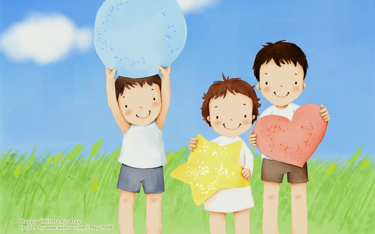 Lovely Children's Day wallpaper illustrator #24 - 1280x800